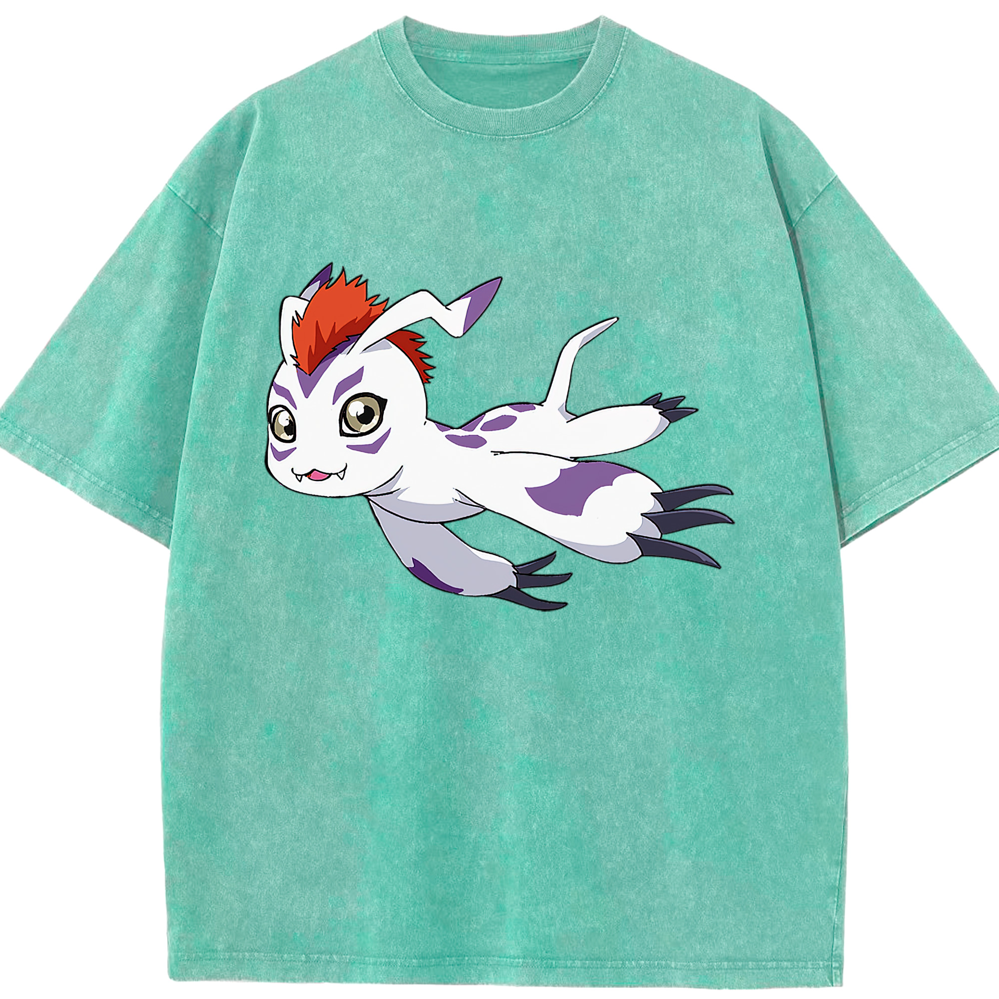 （画像用） Digimon デジタルモンスター/デジモン 綿100% ヴィンテージ風 半袖Tシャツ（フロントプリント）